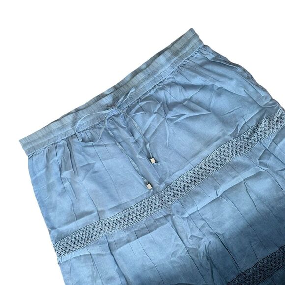 Michael Kors Women's Ombre Tiered Full Maxi Skirt - Blue, Size 10 - Picture 2 of 6